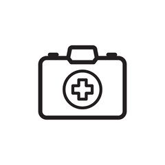 Obraz premium first aid box icon logo illustration template