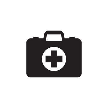 first aid box icon logo illustration template