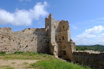 Fototapeta na wymiar Castle and the town ramparts, Hyeres, France