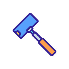mobile phone with selfie stick icon vector. mobile phone with selfie stick sign. isolated color symbol illustration