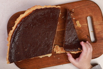 mouth-watering delicious chocolate cheesecake