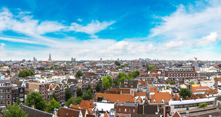 Fototapeta premium Panoramic view of Amsterdam