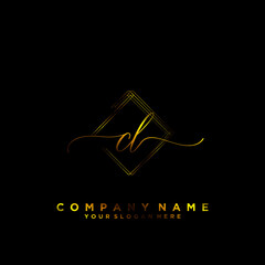 CL Initial handwriting logo vector