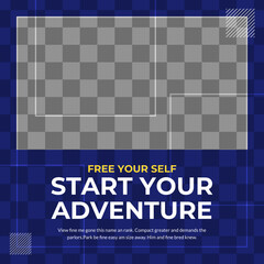 adventure social media post