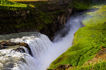 The beautiful waterfall in Iceland