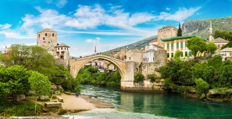 Fotobehang Stari Most De oude brug in Mostar