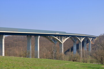 Highway Bridge over the Lockwitztal valley near Dresden, Germany, Europe