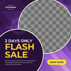 flash sale violet promo social media
