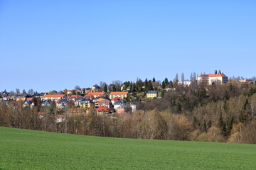 Fototapeta na wymiar Small town Rabenau near Dresden in Saxony, Germany
