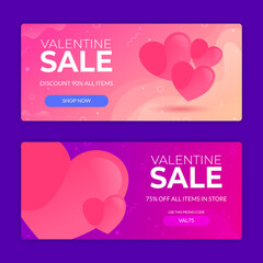 happy valentines sale with hearts