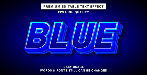 text effect blue