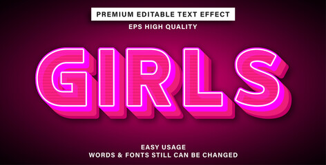 text effect girls