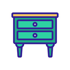 nightstand room furniture icon vector. nightstand room furniture sign. isolated color symbol illustration