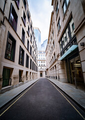Fototapeta na wymiar Empty London city street