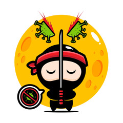 ninja vector design against viruses
