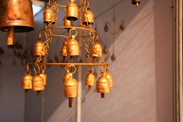 Home decoration item, small bell at White dessert, Dhordo, Kutch, Gujarat, India