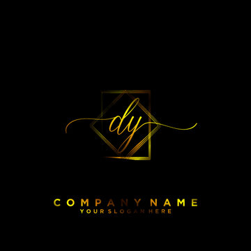 DY Initial handwriting logo vector