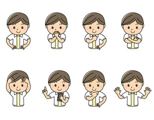 男の子02_02（いろんなポーズセット上半身）