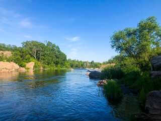 winding river in a rocky gorge