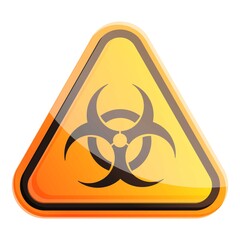Biohazard sign icon. Cartoon of biohazard sign vector icon for web design isolated on white background