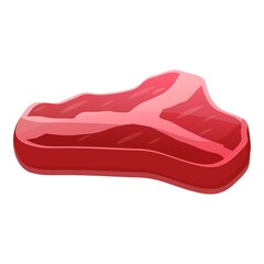 Pork meat icon. Cartoon of pork meat vector icon for web design isolated on white background