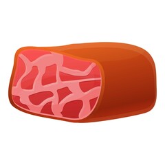 Meat product icon. Cartoon of meat product vector icon for web design isolated on white background