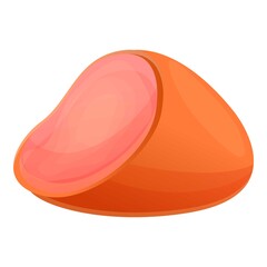 Beef sausage icon. Cartoon of beef sausage vector icon for web design isolated on white background