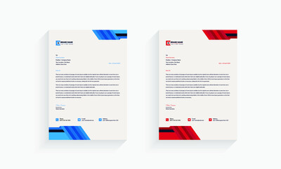 simple  Business style letter head templates for your project design, Vector illustration.