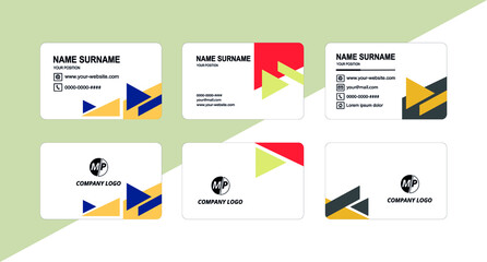 Simple vector business card design