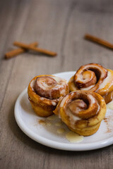 Homemade Cinnamon Roll with Frosting