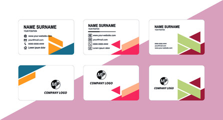 Simple vector business card design