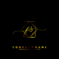 FS Initial handwriting logo vector