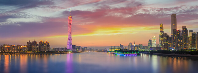 Guangzhou Pearl River landmark building landscape