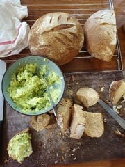 Sourdough bread and Avocado butter