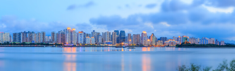 Obraz premium Skyline of modern architecture in Wenzhou City