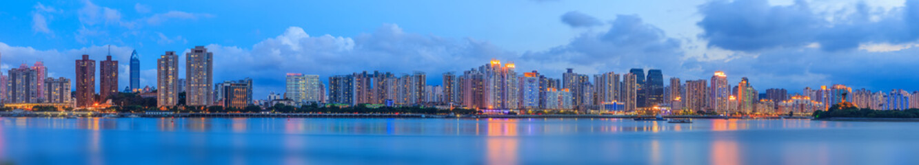 Fototapeta na wymiar Skyline of modern architecture in Wenzhou City
