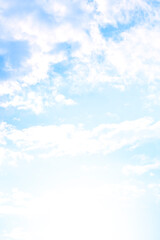 Vertical image white cloud with a blue sky background. blue sky wallpaper