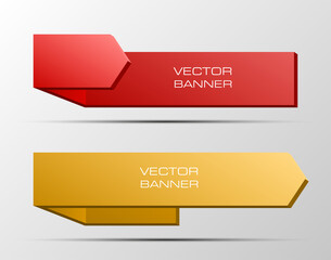 2 Vector banner with a glass surface for your business titles. Abstract background. Eps 10 vector file.