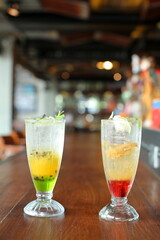 Thailand beverage - Passion fruit and Kiwi Soda