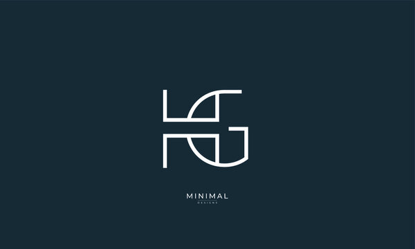 Alphabet letter icon logo HG