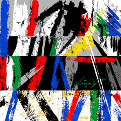 abstract background composition, with paint strokes and splashes, grungy