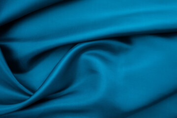 Fototapeta premium blue fabric texture background, abstract, closeup texture of cloth 