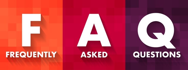 FAQ - Frequently Asked Questions acronym, business concept background