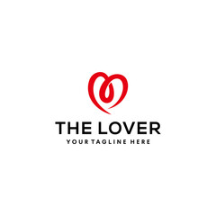 Creative modern heart symbol shape logo design template element 