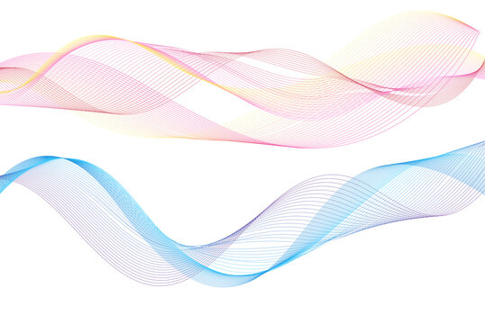 Vector illustration with graphic linear waves © tanor27