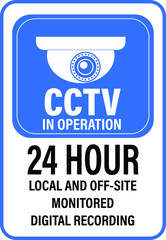 CCTV in operation 24 hour sign