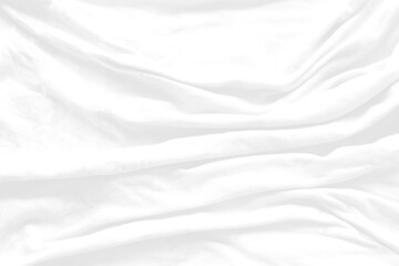 Top view Abstract White cloth background with soft waves.