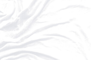Top view Abstract White cloth background with soft waves.