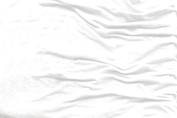 Top view Abstract White cloth background with soft waves.