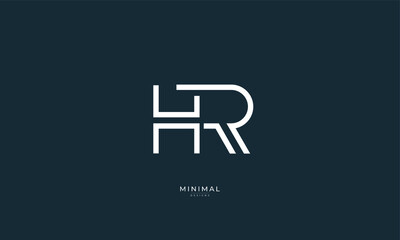 Alphabet letter icon logo HR